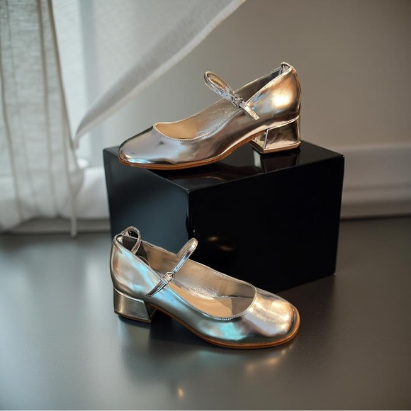 SCHUTZ Prata-Dorothy Silver Mary Jane Pump Size 8.5 New - Picture 3 of 12